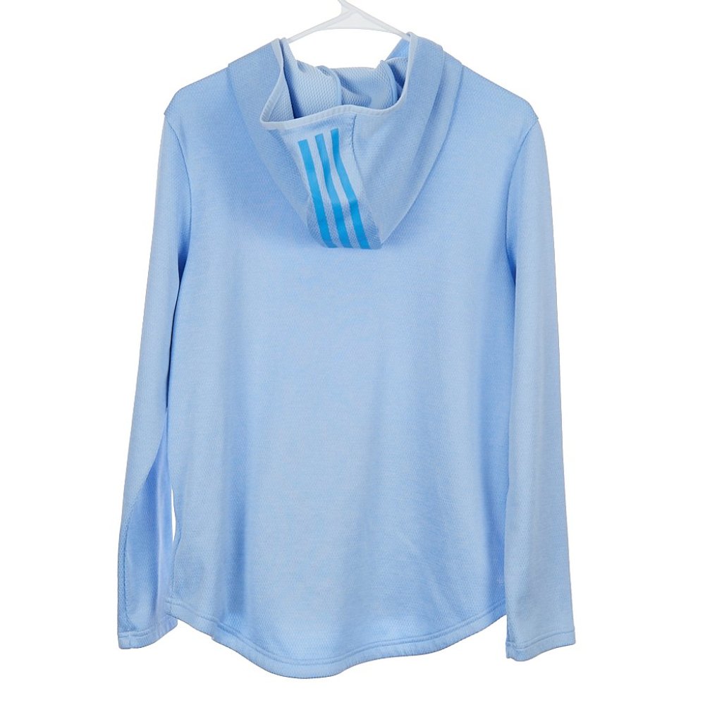 Adidas Light Blue Pullover Hoodie Sweatshirt Women's Medium - Picture 6 of 6
